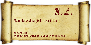 Markschejd Leila névjegykártya